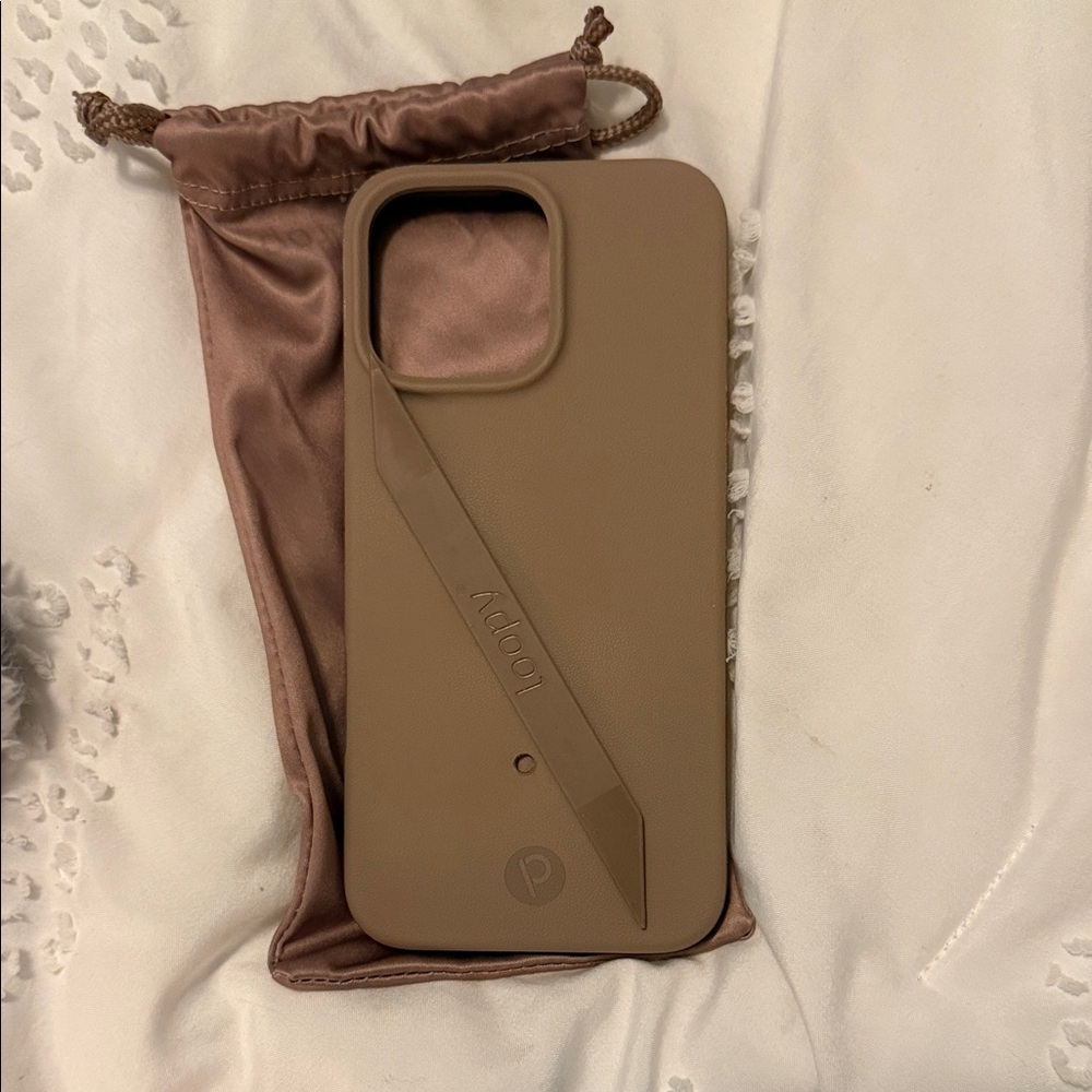 Loopy Brown Pebbled Phone Case for iPhone 16 Pro Max Righty 🤎